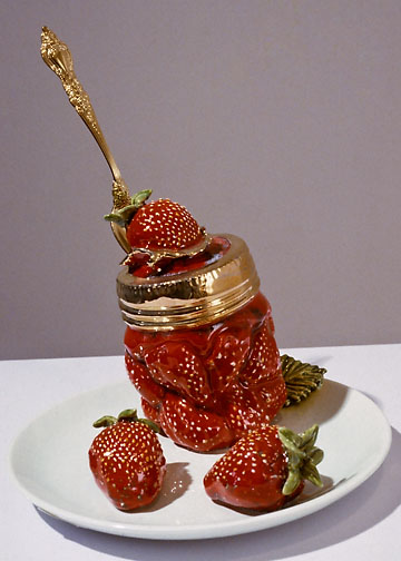 Delectable Dish of Strawberries, ©1988 Victor Cicansky